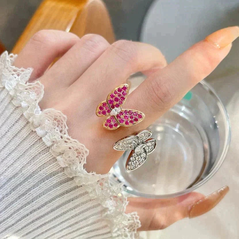 [CiCi]TWIN BUTTERFLY DIAMOND RING