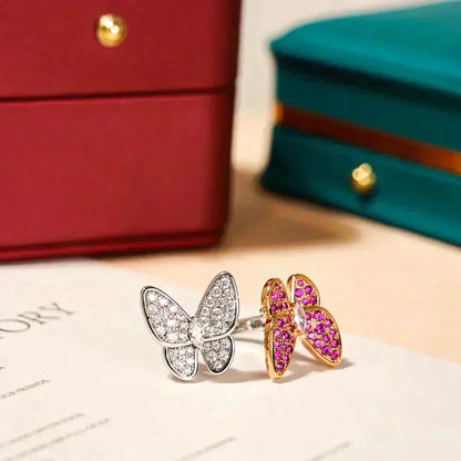 [CiCi]TWIN BUTTERFLY DIAMOND RING