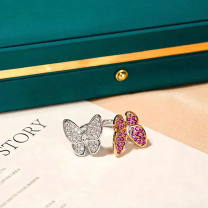 [CiCi]TWIN BUTTERFLY DIAMOND RING