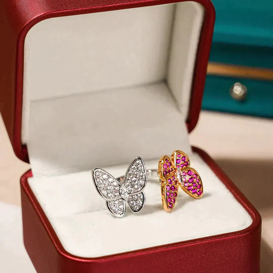 [CiCi]TWIN BUTTERFLY DIAMOND RING