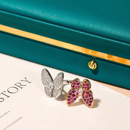 [CiCi]TWIN BUTTERFLY DIAMOND RING