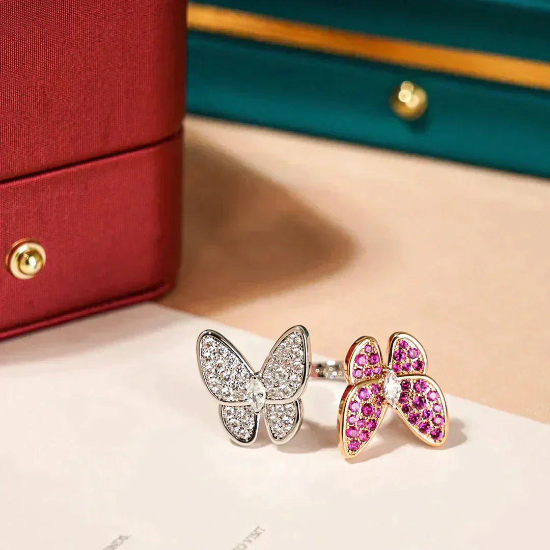 [CiCi]TWIN BUTTERFLY DIAMOND RING