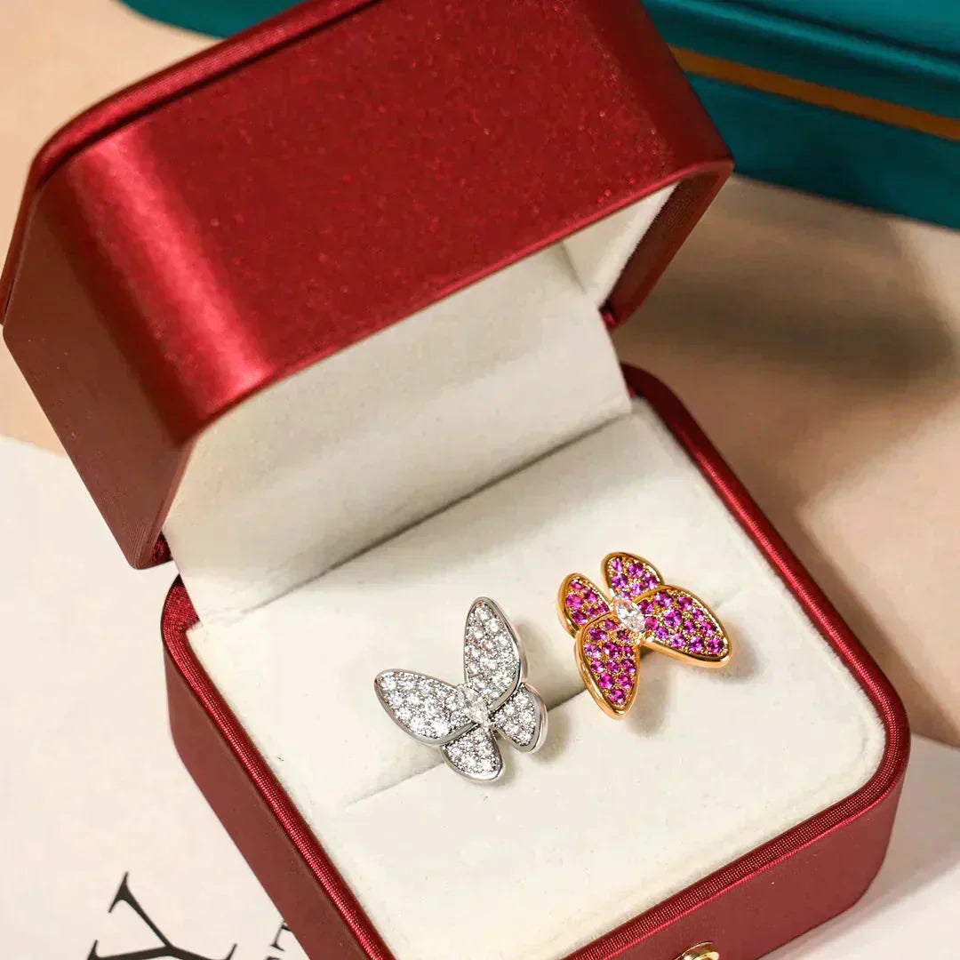 [CiCi]TWIN BUTTERFLY DIAMOND RING