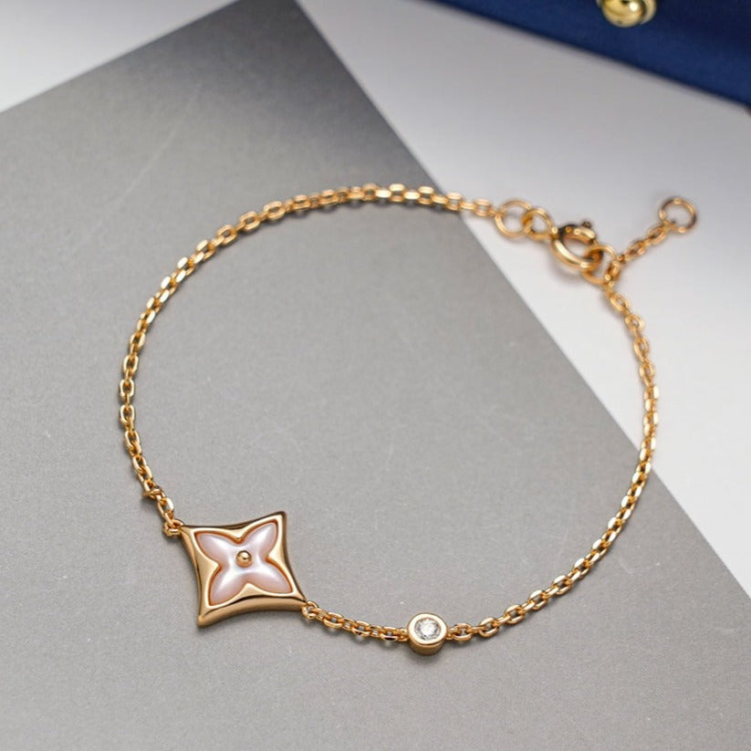 [CiCi]STAR 1 DIAMOND PINK GOLD BRACELET