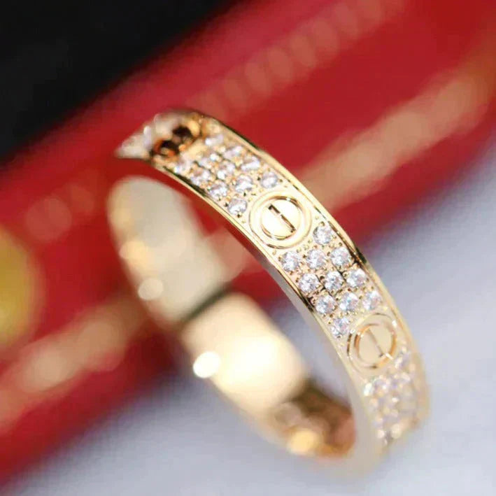 [CiCi]LOVE RING 3.6MM DIAMOND PAVED