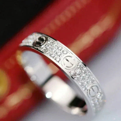 [CiCi]LOVE RING 3.6MM DIAMOND PAVED