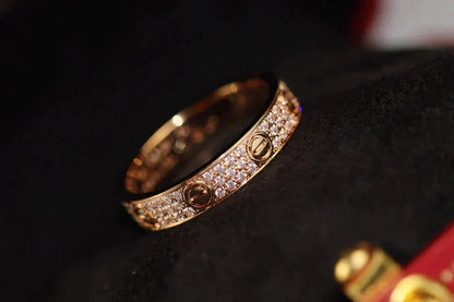 [CiCi]LOVE RING 3.6MM DIAMOND PAVED