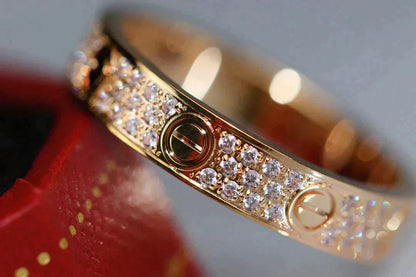 [CiCi]LOVE RING 3.6MM DIAMOND PAVED