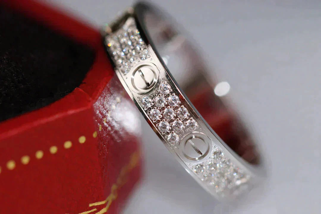[CiCi]LOVE RING 3.6MM DIAMOND PAVED