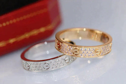 [CiCi]LOVE RING 3.6MM DIAMOND PAVED