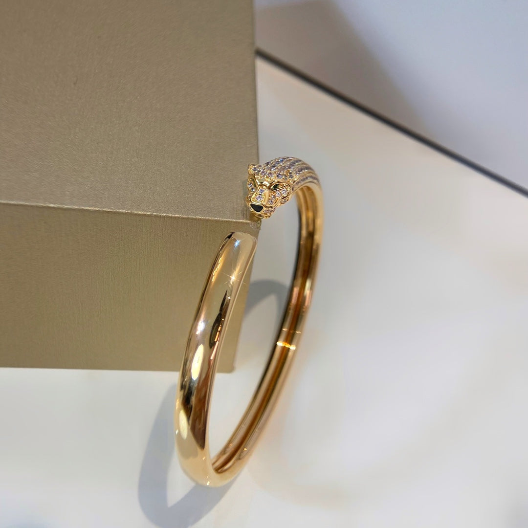 [CiCi]PANTHERE GOLD DIAMOND OPEN BRACELET