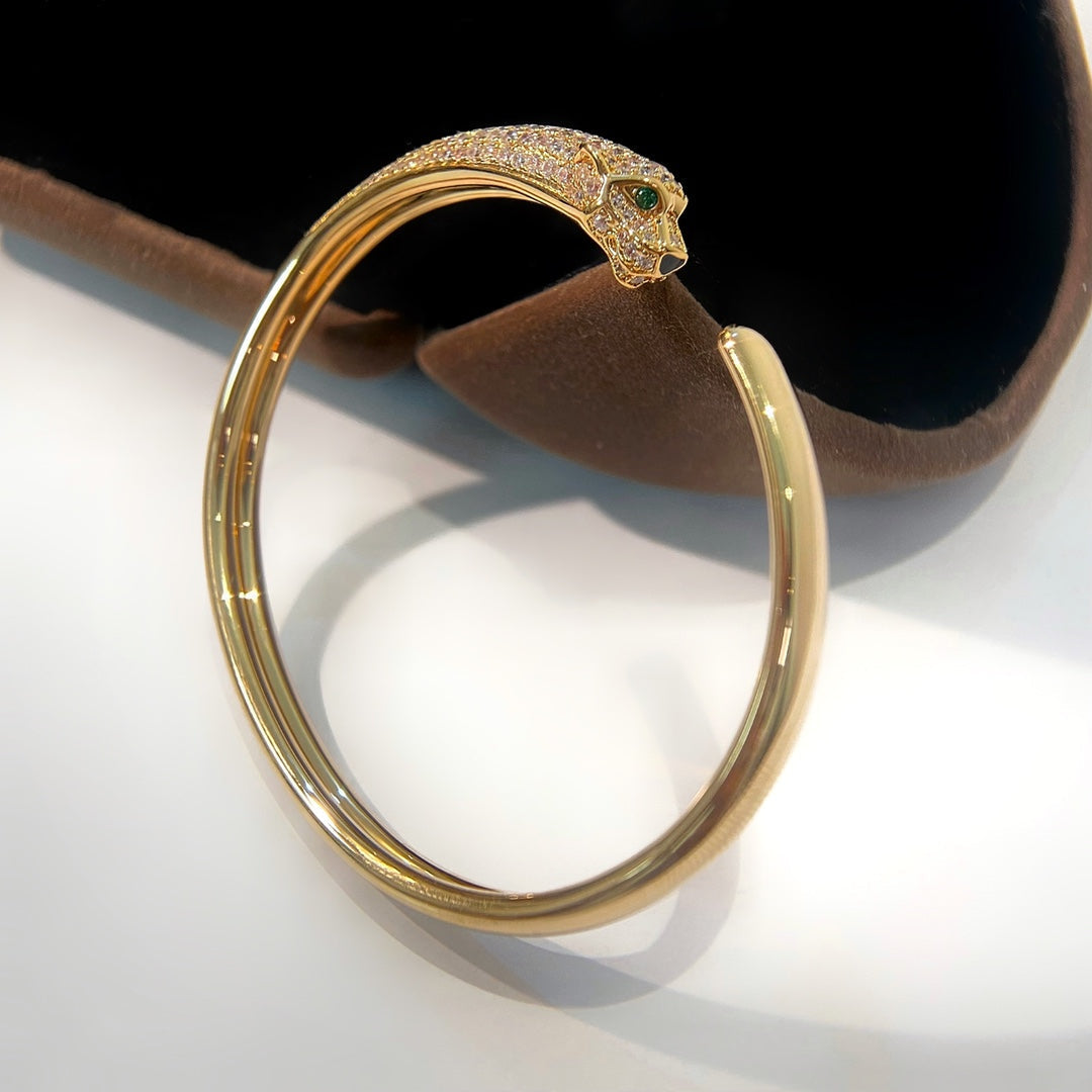 [CiCi]PANTHERE GOLD DIAMOND OPEN BRACELET