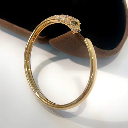 [CiCi]PANTHERE GOLD DIAMOND OPEN BRACELET