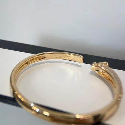 [CiCi]PANTHERE GOLD DIAMOND OPEN BRACELET