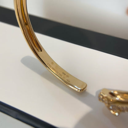 [CiCi]PANTHERE GOLD DIAMOND OPEN BRACELET