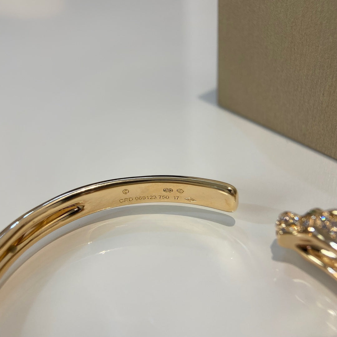 [CiCi]PANTHERE GOLD DIAMOND OPEN BRACELET