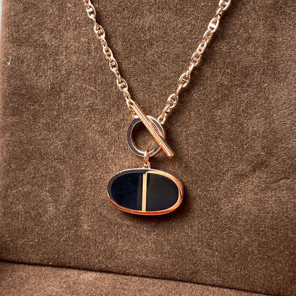 [CiCi]CHAINE VERSO BLACK CERAMIC NECKLACE