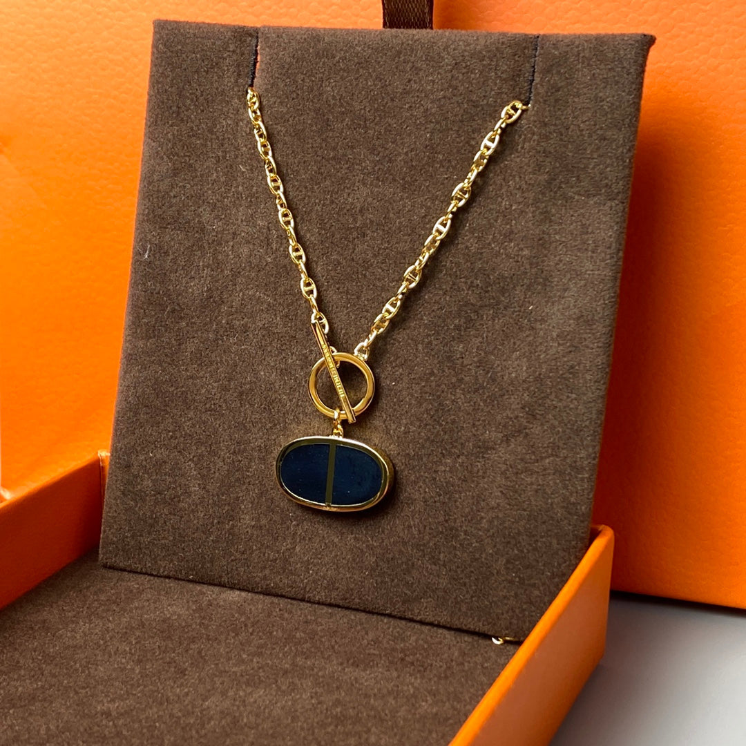 [CiCi]CHAINE VERSO BLACK CERAMIC NECKLACE