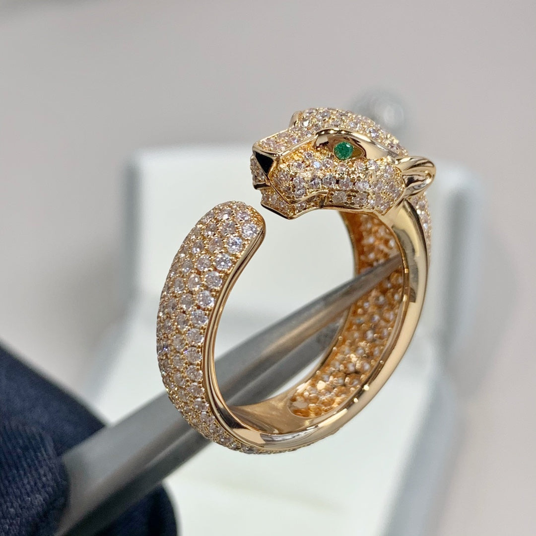 [CiCi]PANTHERE PINK GOLD DIAMOND RING