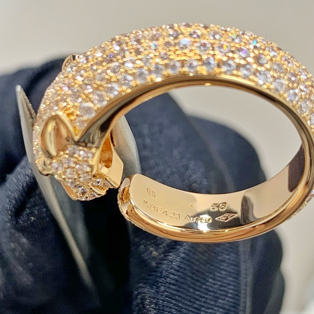 [CiCi]PANTHERE PINK GOLD DIAMOND RING
