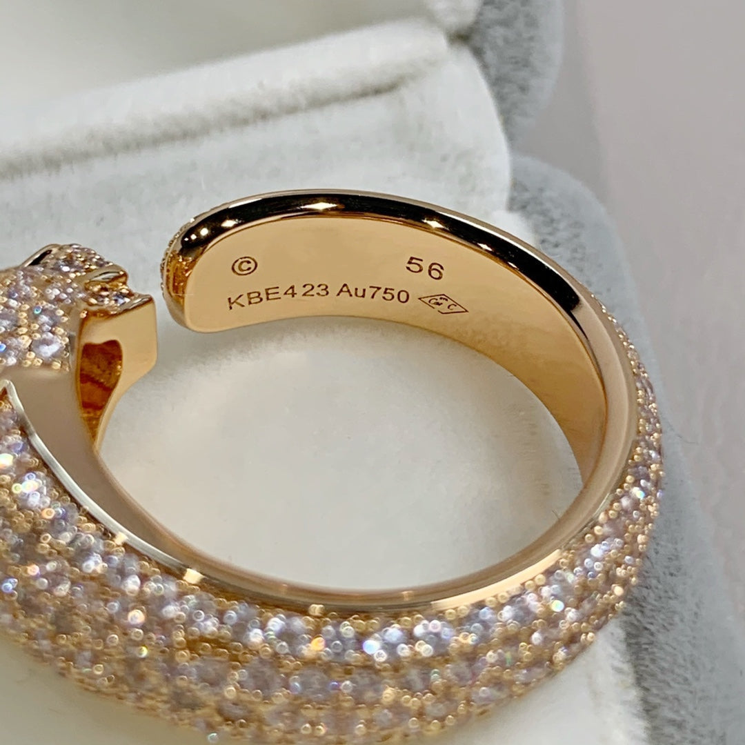 [CiCi]PANTHERE PINK GOLD DIAMOND RING
