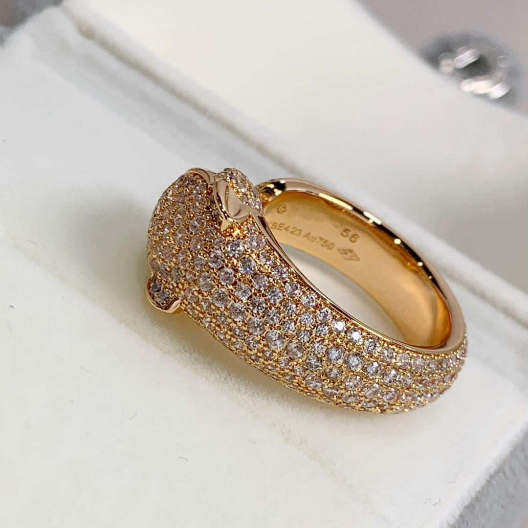 [CiCi]PANTHERE PINK GOLD DIAMOND RING