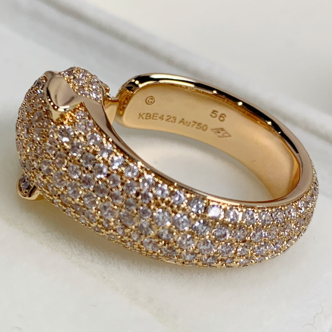 [CiCi]PANTHERE PINK GOLD DIAMOND RING