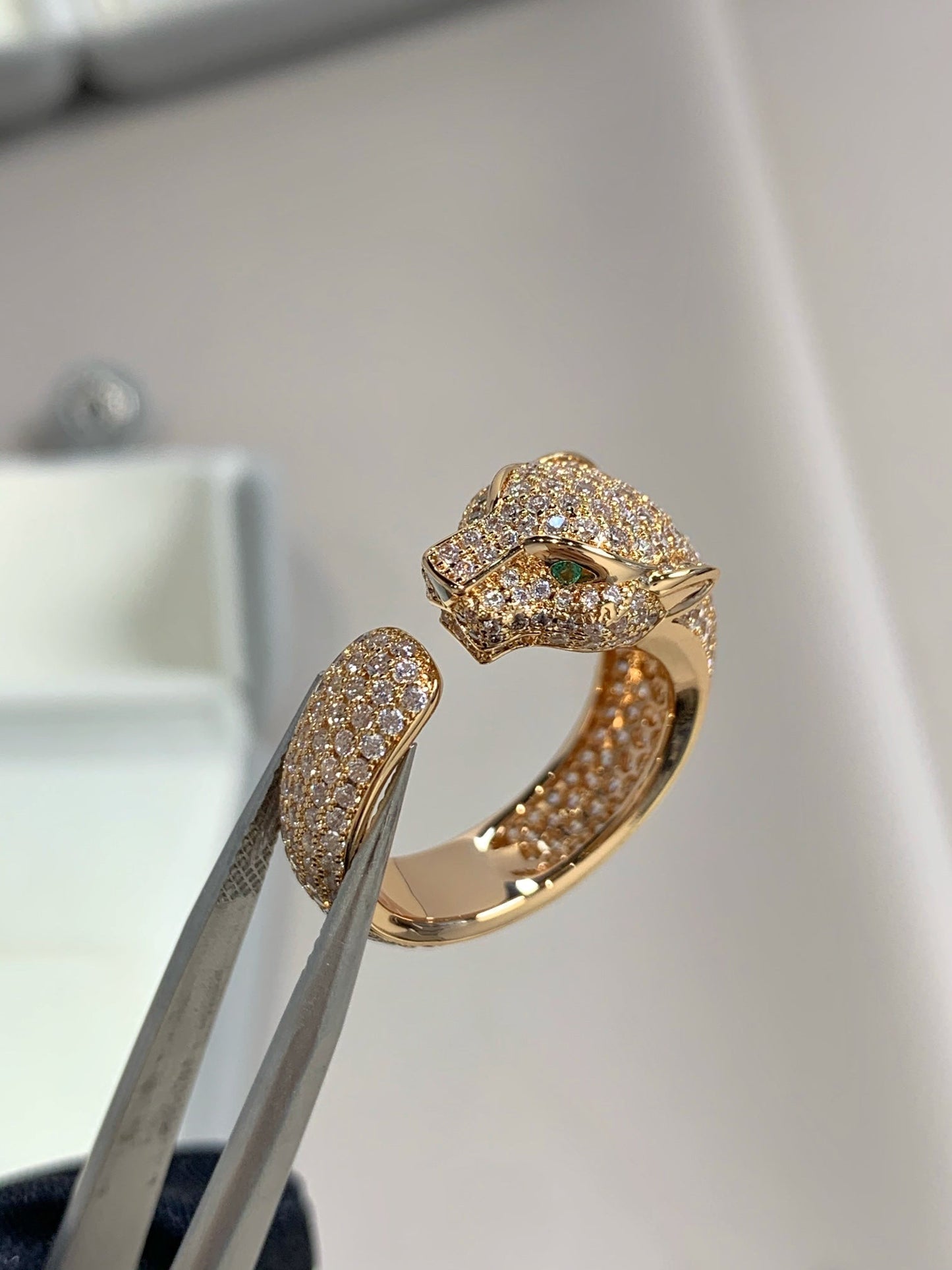 [CiCi]PANTHERE PINK GOLD DIAMOND RING