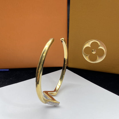[CiCi]VOLTE UPSITE DOWN DIAMOND GOLD OPEN BRACELET
