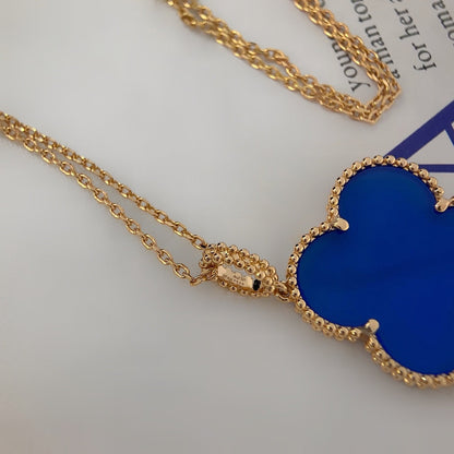 [CiCi]CLOVER 25MM NECKLACE TURQUOISE ROSE GOLD