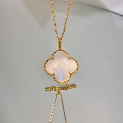 [CiCi]CLOVER 25MM MOP LARGE PENDANT NECKLACE