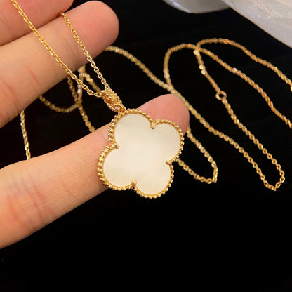 [CiCi]CLOVER 25MM MOP LARGE PENDANT NECKLACE