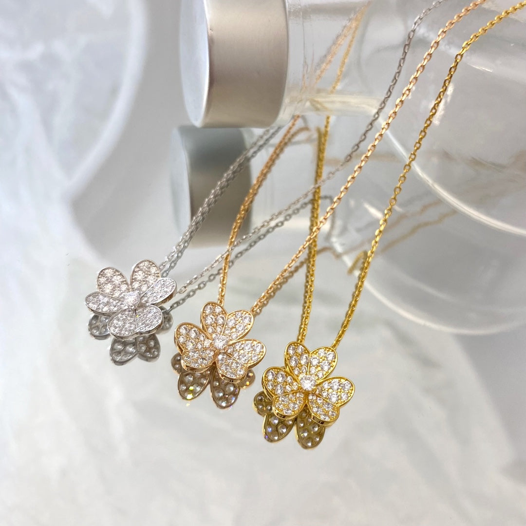 [CiCi]FLOWER DIAMOND NECKLACE