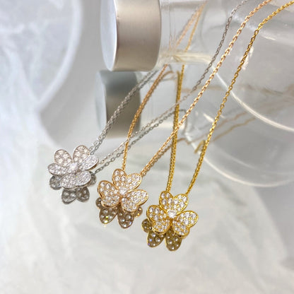 [CiCi]FLOWER DIAMOND NECKLACE