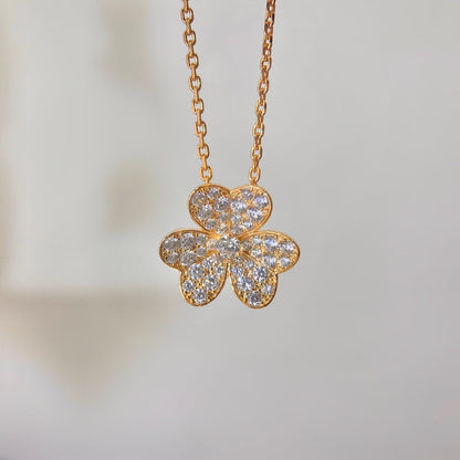 [CiCi]FLOWER DIAMOND NECKLACE