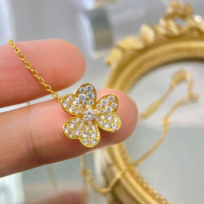 [CiCi]FLOWER DIAMOND NECKLACE