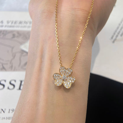 [CiCi]FLOWER DIAMOND NECKLACE