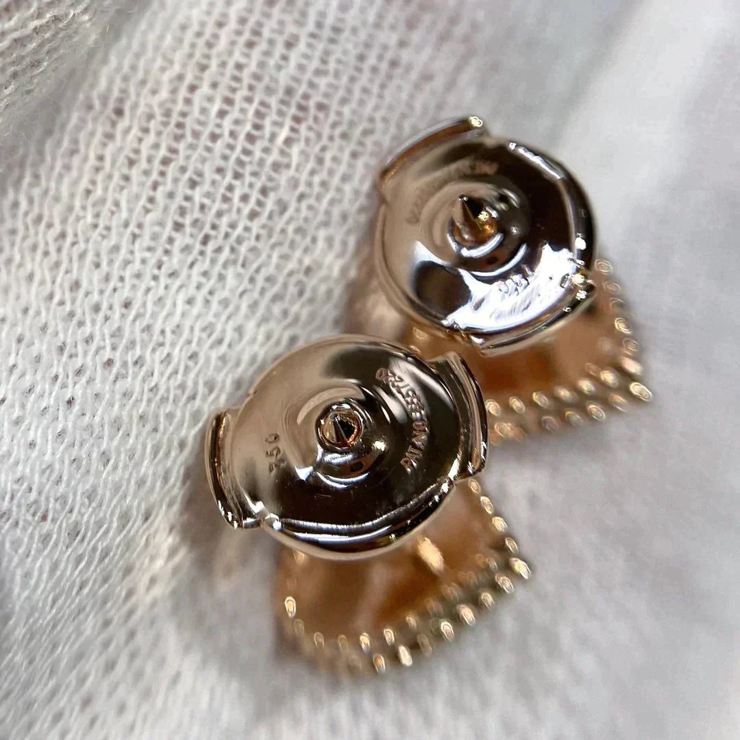 [CiCi]HEART CARNELIAN STUD EARRINGS