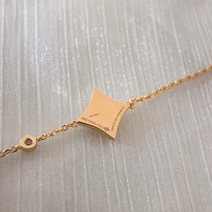 [CiCi]COLOR STAR CARNELIAN PINK GOLD DIAMOND BRACELET