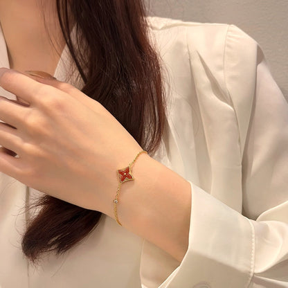 [CiCi]COLOR STAR CARNELIAN PINK GOLD DIAMOND BRACELET