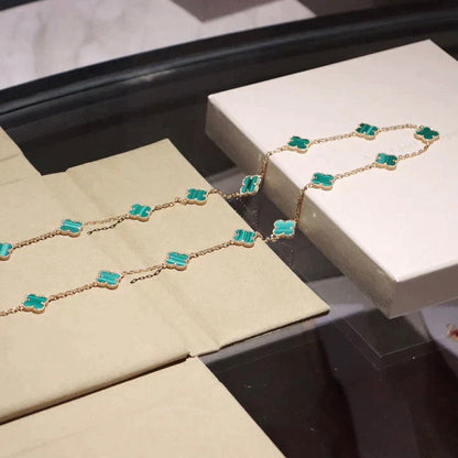 [CiCi]CLOVER 20 MOTIFS MALACHITE GOLD