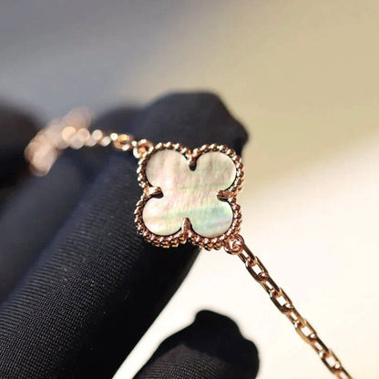 [CiCi]CLOVER 20 MOTIFS DARK MOP DIAMOND HALSKETTE