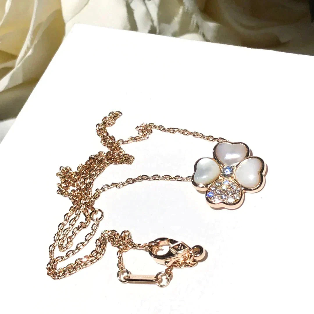 [CiCi]CLOVER MOP DIAMOND ROSÉGOLD-HALSKETTE