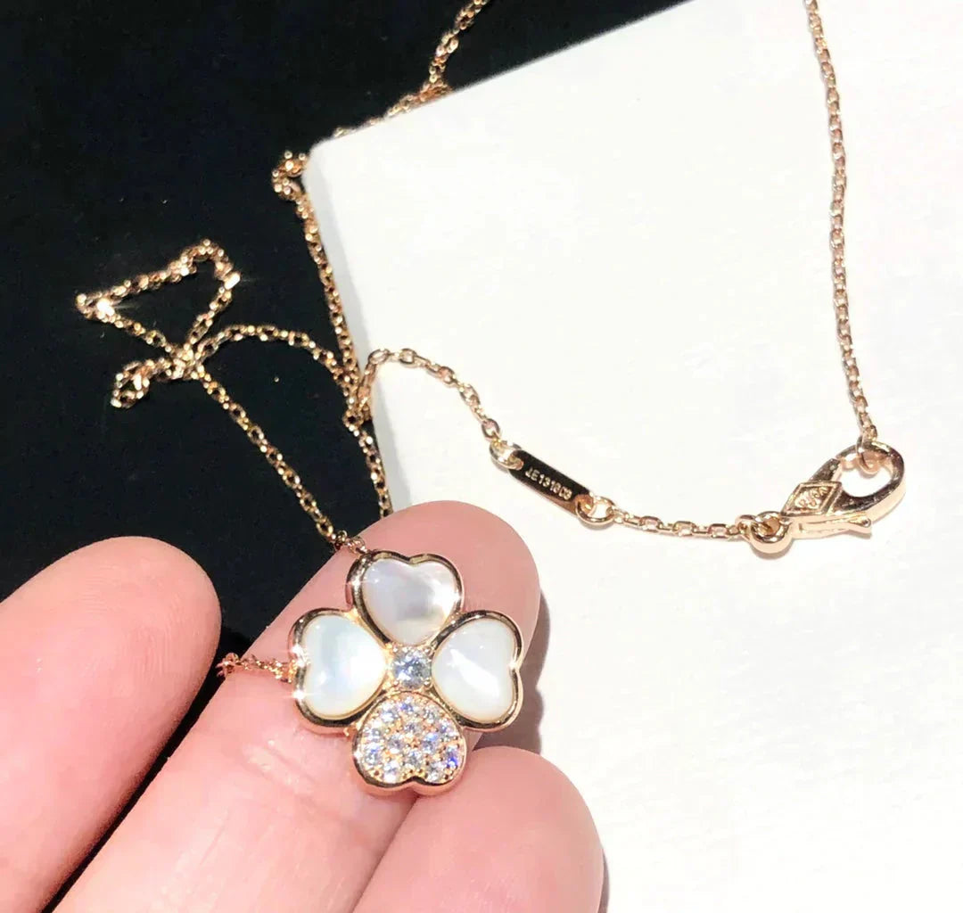 [CiCi]CLOVER MOP DIAMOND ROSÉGOLD-HALSKETTE