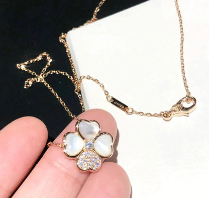 [CiCi]CLOVER MOP DIAMOND ROSÉGOLD-HALSKETTE