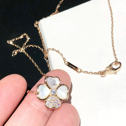 [CiCi]CLOVER MOP DIAMOND ROSÉGOLD-HALSKETTE