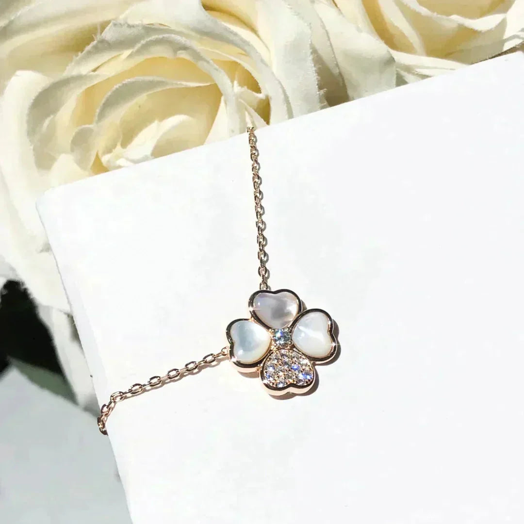 [CiCi]CLOVER MOP DIAMOND ROSÉGOLD-HALSKETTE