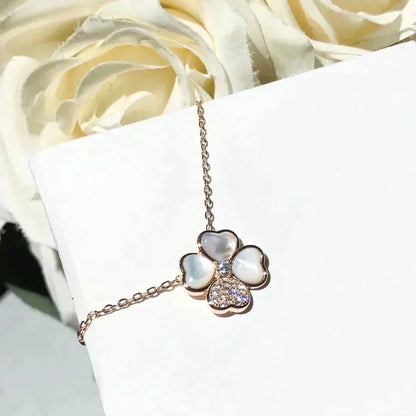 [CiCi]CLOVER MOP DIAMOND ROSÉGOLD-HALSKETTE