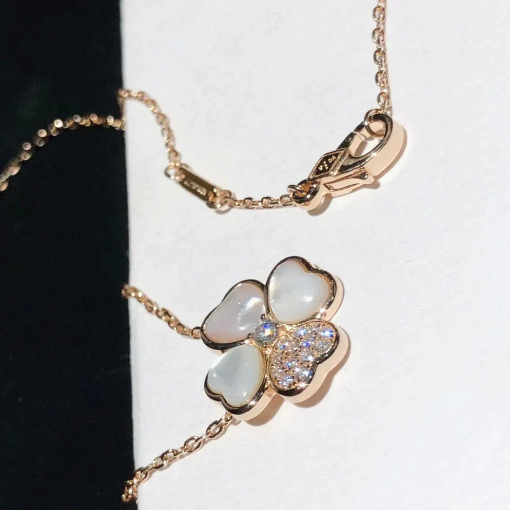 [CiCi]CLOVER MOP DIAMOND ROSÉGOLD-HALSKETTE