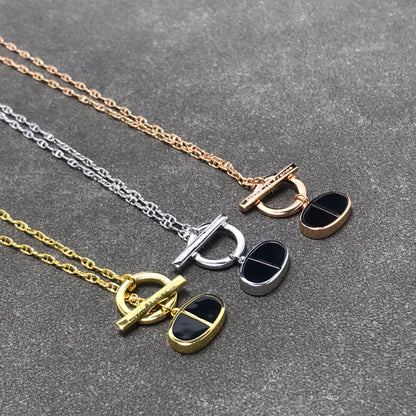 [CiCi]CHAINE VERSO BLACK CERAMIC  NECKLACE